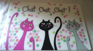 6 x Tischset Katzen CHAT CHAT CHAT!